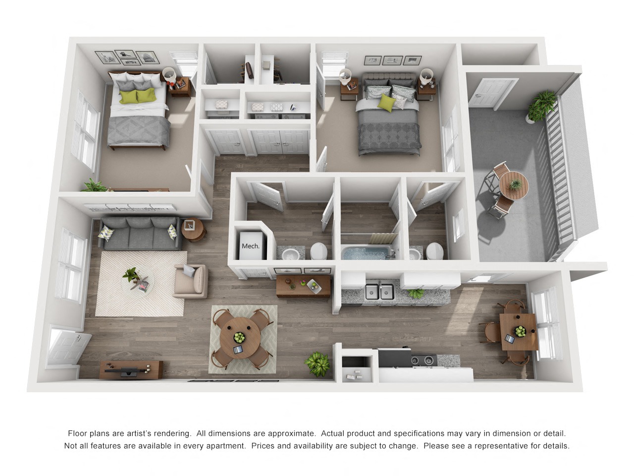 Apartments in Raleigh, NC: Six Forks Station Apartments B2